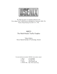 MRTG the Multi Router Traffic Grapher