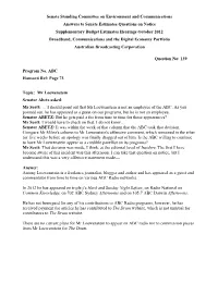 Senate Standing Committee on Environment and Communications
