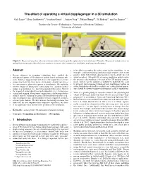 The Effect of Operating a Virtual Doppleganger in a 3D Simulation