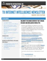 Tii Internet Intelligence Newsletter