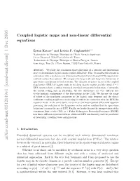 Coupled Logistic Maps and Non-Linear Differential Equations