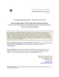 Creating Emerging Markets – Oral History Collection Ricardo Salinas
