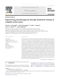 Experiencing Simultanagnosia Through Windowed Viewing of Complex Social Scenes
