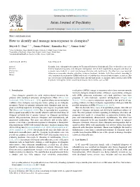 How to Identify and Manage Non-Response to Clozapine? T ⁎ Mujeeb U