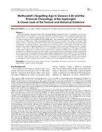 Methuselah's Begetting Age in Genesis 5:25 and the Primeval Chronology of the Septuagint