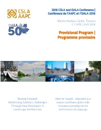 Provisional Program | Programme Provisoire