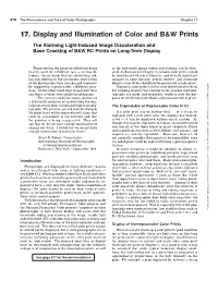 17. Display and Illumination of Color and B&W Prints