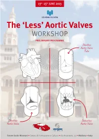 Aortic Valves WORKSHOP PRELIMINARY PROGRAMME