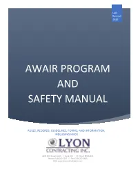 Awair Program and Safety Manual