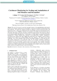 Catchment Monitoring for Scaling and Assimilation of Soil Moisture and Streamflow