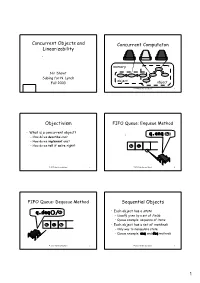 Concurrent Objects and Linearizability Concurrent Computaton