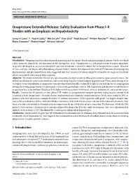 Onapristone Extended Release: Safety Evaluation from Phase I–II Studies with an Emphasis on Hepatotoxicity