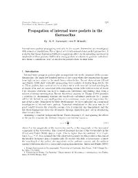 Propagation of Internal Wave Packets in the Thermocline