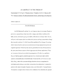 An Abstract of the Thesis Of