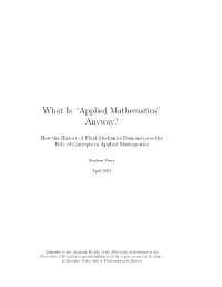 Applied Mathematics” Anyway?