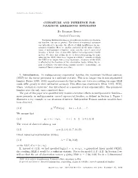 Curvature and Inference for Maximum Likelihood Estimates