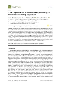 Data Augmentation Schemes for Deep Learning in an Indoor Positioning Application