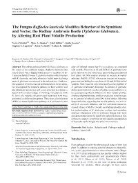 The Fungus Raffaelea Lauricola Modifies Behavior of Its Symbiont