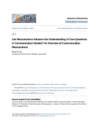 An Overview of Communication Neuroscience