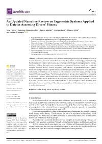 An Updated Narrative Review on Ergometric Systems Applied to Date in Assessing Divers’ Fitness