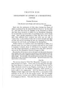 Chapter Xxx Development of Jaffrey As a Recreational Center