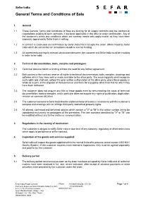 General Terms and Conditions of Sale