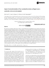 Impact of Oral Administration of Four Lactobacillus Strains on Nugent Score – Systematic Review and Meta-Analysis