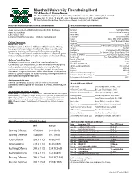 Marshall University Thundering Herd 2014 Football Game Notes the Marshall Thundering Herd (5-0, 1-0 C-USA) Vs