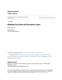 Modeling Fuzzy Rules with Description Logics