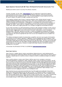 Sparx Systems Honored with SD Times 100 Award for Seventh Consecutive Year