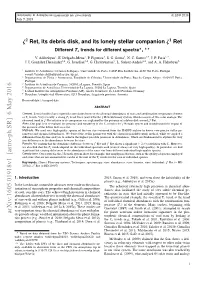 Ζ2 Ret, Its Debris Disk, and Its Lonely Stellar Companion Ζ1 Ret ? ?? Different Tc Trends for Different Spectra , V