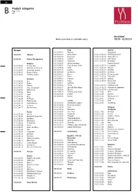 B Product Categories