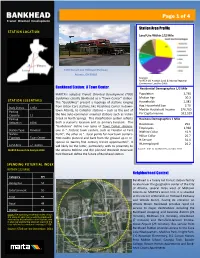 BANKHEAD Page 1 of 4 Transit Oriented Development Station Area Profile STATION LOCATION Land Use Within 1/2 Mile
