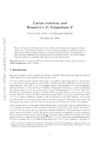 Cartan Matrices and Brauer's K(B)-Conjecture V