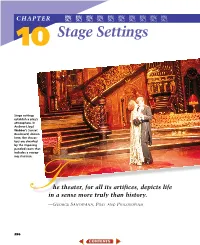 Chapter 10: Stage Settings