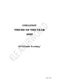 College Theme of the Year 2019