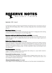 Continued Good Weather Through Spring and Summer Has Allowed Reserve Operations to Start on Time After the Bird Breeding Season