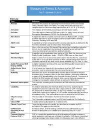 Glossary of EAS Terms