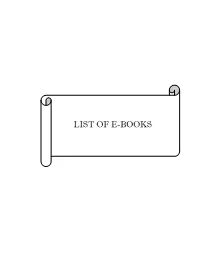 LIST of E-BOOKS E-Book : JU 1