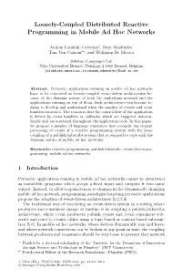 Loosely-Coupled Distributed Reactive Programming in Mobile Ad Hoc Networks