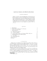 Modular Forms and Hecke Operators