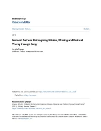 National Anthem: Reimagining Whales, Whaling and Political Theory Through Song
