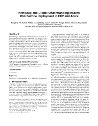 Next Stop, the Cloud: Understanding Modern Web Service Deployment in EC2 and Azure