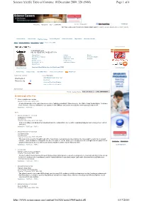 Page 1 of 6 Science/AAAS | Table of Contents: 18 December 2009; 326