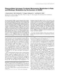 Phencyclidine Increases Forebrain Monoamine Metabolism in Rats and Monkeys: Modulation by the Isomers of HA966
