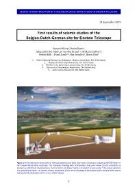 Seismic Characterization of the Euregio Meuse-Rhine in View of Einstein Telescope