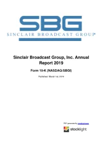 Sinclair Broadcast Group, Inc