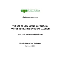 The Use of New Media by Political Parties in the 2008 National Election
