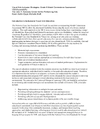 Visual Arts Inclusion Strategies: Grade 8 Model Cornerstone Assessment VSA/Accessibility the John F