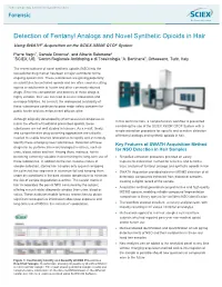 Detection of Fentanyl Analogs and Novel Synthetic Opioids in Hair